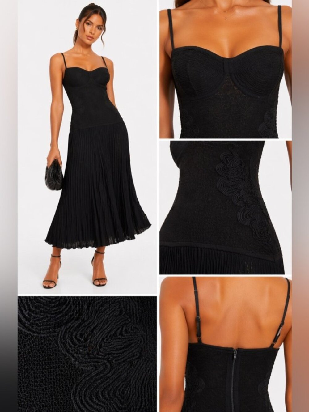Camila Coelho black knit dress knit dress size S